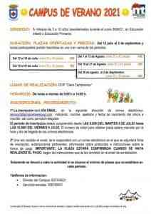 Apertura del plazo para participar en el Campus de Verano 2021 de Miguelturra