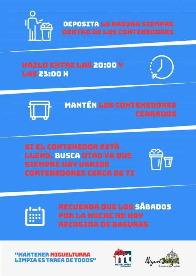 5 acciones importantes en beneficio de todos en el uso de los contenedores de basura en Miguelturra