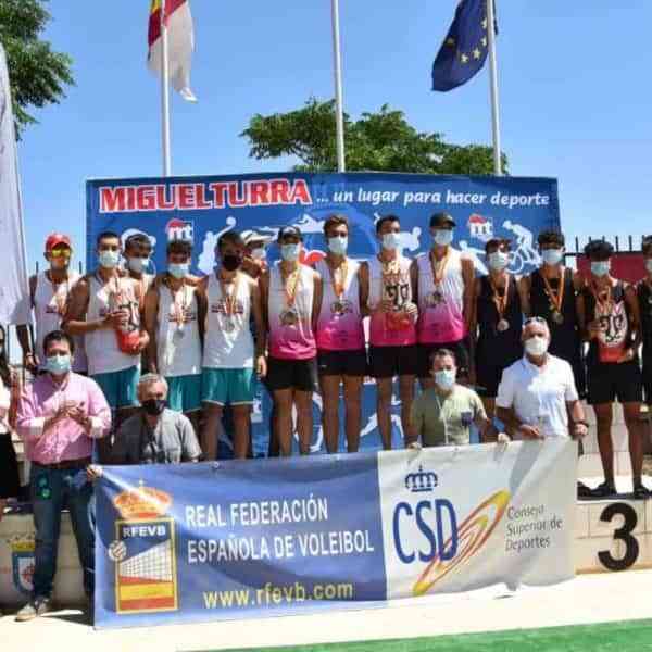 Clausura del campeonato de España de Vóley Playa de Clubes en categoría cadete masculino en Miguelturra