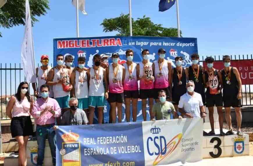 Clausura del campeonato de España de Vóley Playa de Clubes en categoría cadete masculino en Miguelturra