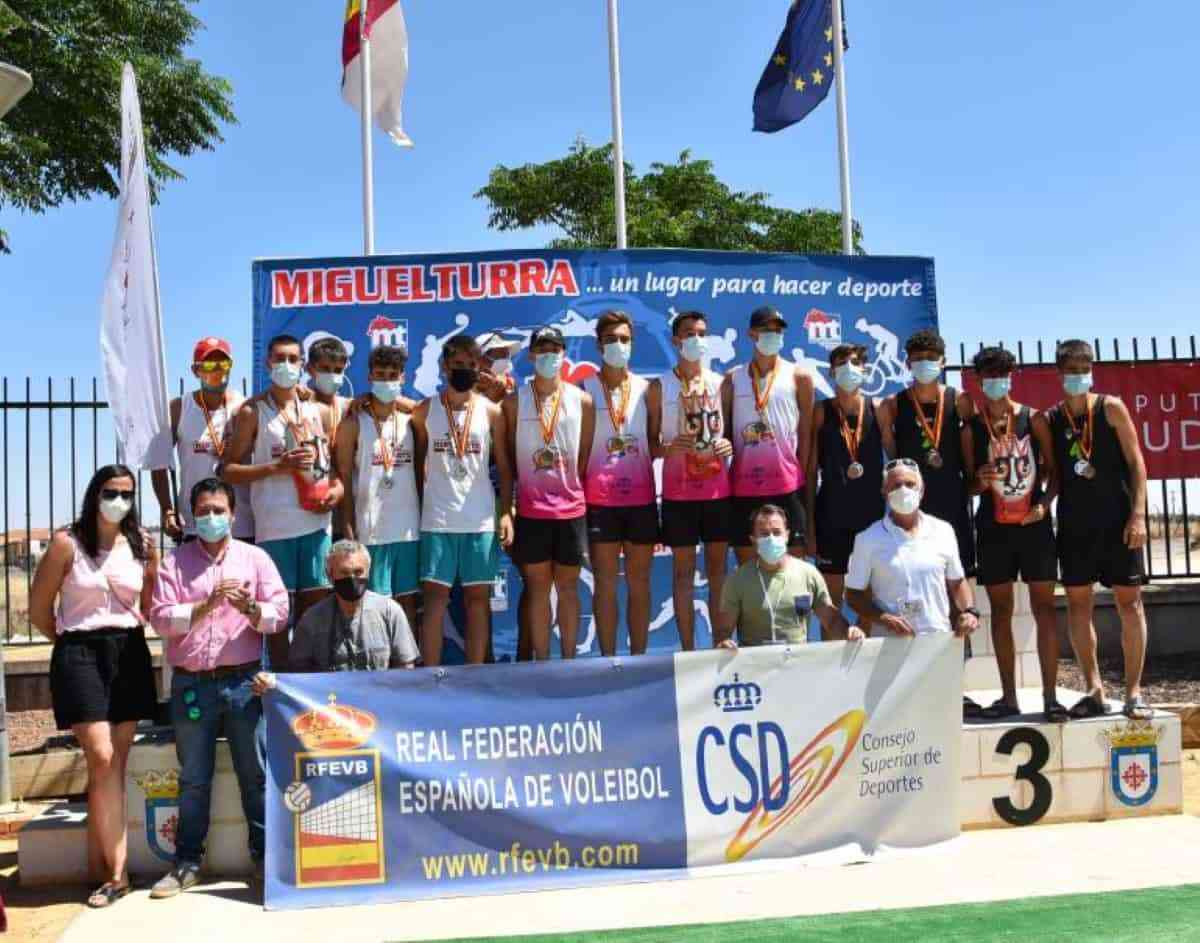 Clausura del campeonato de España de Vóley Playa de Clubes en categoría cadete masculino en Miguelturra