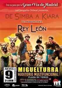 Espectáculo musical «De Simba a Kiara. El tributo del Rey León» el 9 de septiembre en el Auditorio de Miguelturra