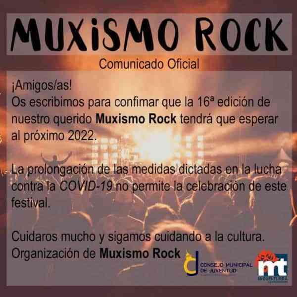 Suspendido el Muxismo Rock 2021 en Miguelturra