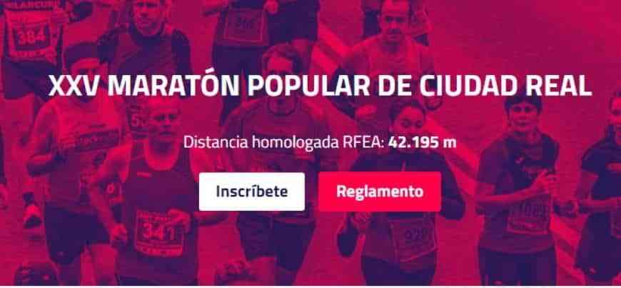 La XXV Maratón Popular de Ciudad Real tendrá lugar el próximo 24 de octubre