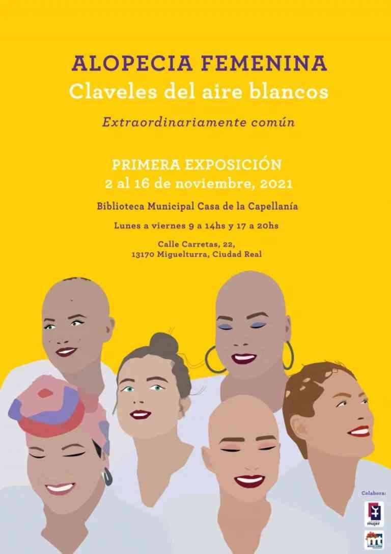 Exposición fotográfica sobre alopecia femenina en la biblioteca municipal de Miguelturra