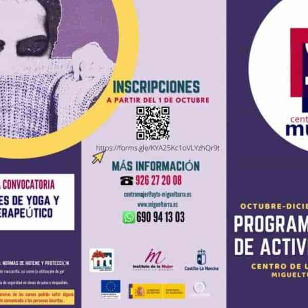 Programación formativa del último trimestre del año del Centro de la Mujer de Miguelturra