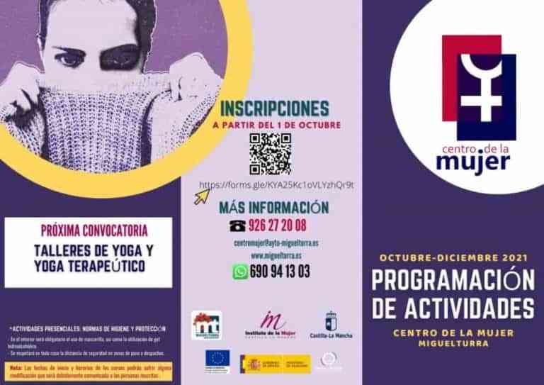 Programación formativa del último trimestre del año del Centro de la Mujer de Miguelturra