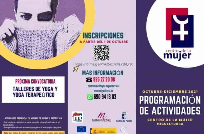Programación formativa del último trimestre del año del Centro de la Mujer de Miguelturra