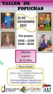 Taller de fofuchas para jóvenes de 12 años en adelante en el Centro Joven de Miguelturra el 20 de noviembre
