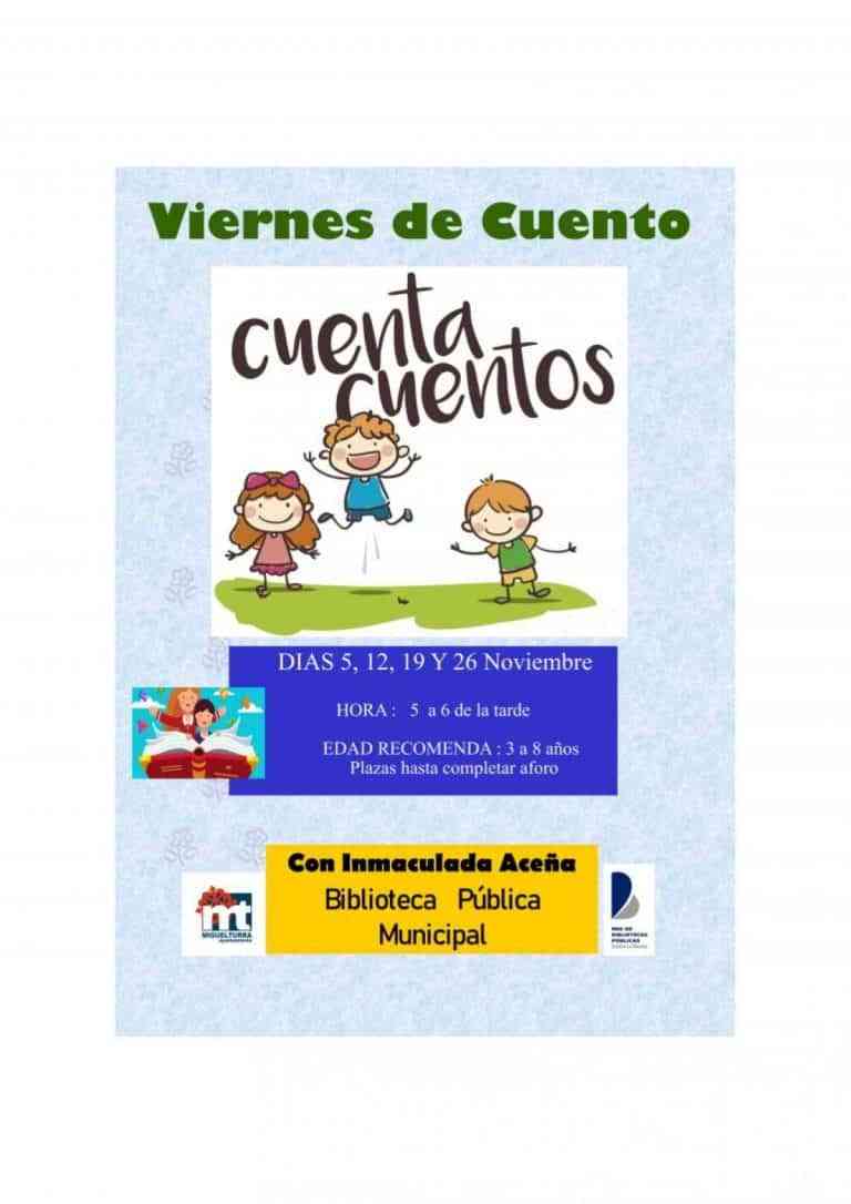 Talleres de Cuentacuentos todos los viernes de noviembre en Miguelturra