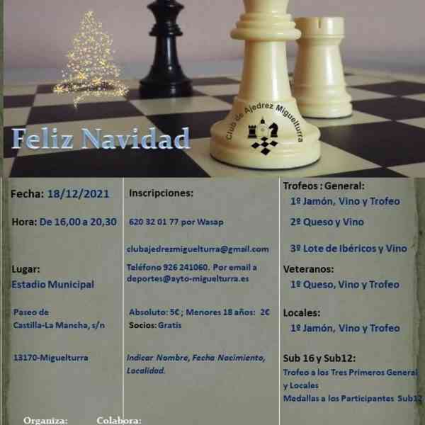 Abierto el plazo de inscripciones para el Torneo de Navidad del Club de Ajedrez de Miguelturra