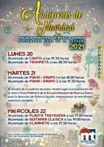 Audiciones de la Escuela de Música y Danza de Miguelturra el 20, 21 y 22 de diciembre