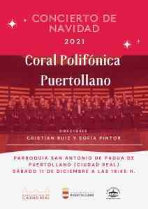 Concierto navideño de la Coral Polifónica de Puertollano este sábado 11 de diciembre