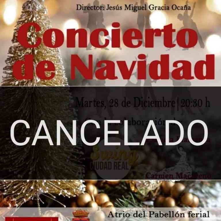 Cancelado concierto de la Banda de Música Agrupación Musical de Ciudad Real del 28 de diciembre