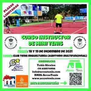 Curso instructor de mini tenis” los días 18 y 19 de diciembre en Miguelturra
