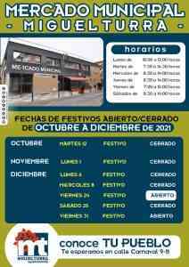 Mercado Municipal de la calle Carnaval de Miguelturra estará abierto el viernes 24 y 31 de diciembre