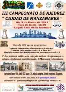 II Campeonato de Ajedrez “Ciudad de Manzanares” el 5 de marzo en la Casa de la Juventud de la localidad