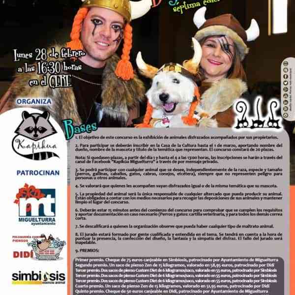 Concurso de mascotas “Dejando Huella” el 28 de febrero en el Palacio del Carnaval de Miguelturra