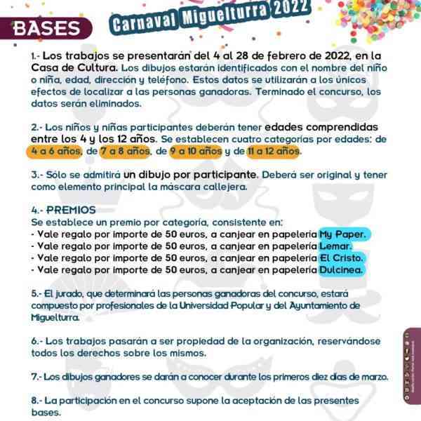 1ª edición del concurso infantil de pintura «¿A qué no me conoces?» convocado por el área de Festejos de Miguelturra
