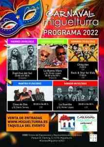 Venta de entradas para asistir a los eventos musicales del Carnaval 2022 de Miguelturra