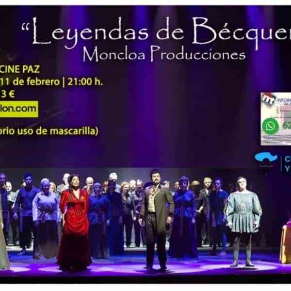 “Leyendas de Bécquer” mañana 11 de febrero a las 21 horas en el Teatro Cine Paz de Miguelturra