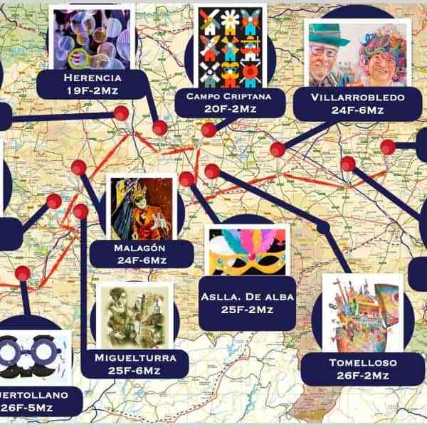 Ruta transmanchega de los carnavales y el calendario 2022
