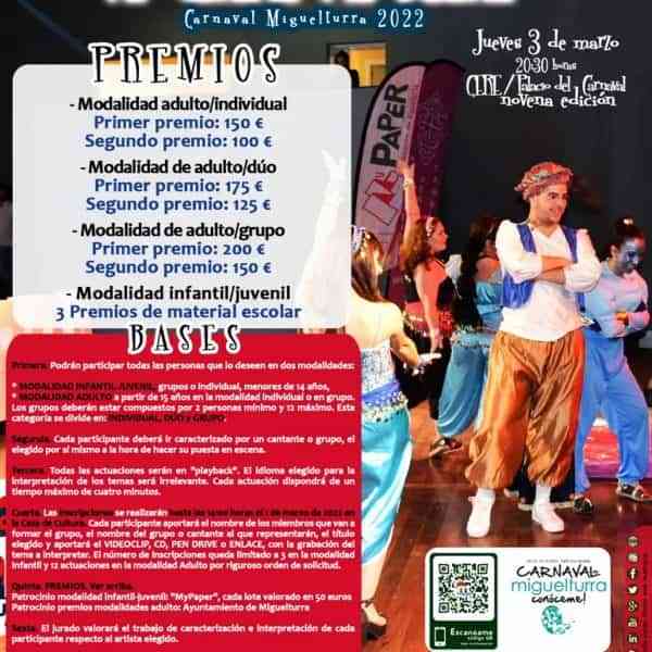 La nueva edición del concurso “Tu careta me Suena” del Carnaval de Miguelturra abre su plazo de inscripción