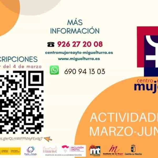 Actividades para el segundo trimestre del año del Centro de la Mujer de Miguelturra