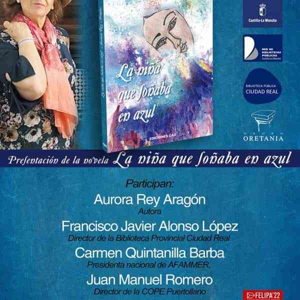 Aurora Rey tendrá un encuentro con sus lectores en la Biblioteca Pública de Ciudad Real y en Almodóvar del Campo será nombrada Banco Literario 2022