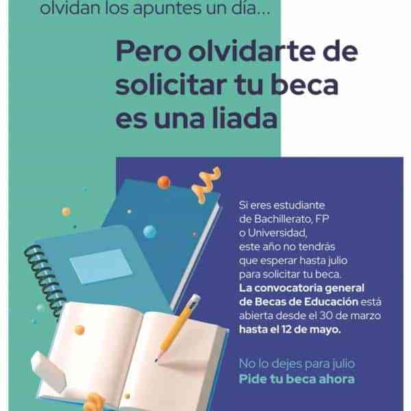 Nuevo calendario de tramitación de becas del Ministerio de Educación de cara al próximo curso académico