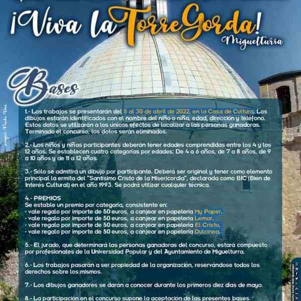 Concurso infantil de pintura, Fiestas del Santísimo Cristo de la Misericordia, ¡Viva la Torre Gorda! 2022