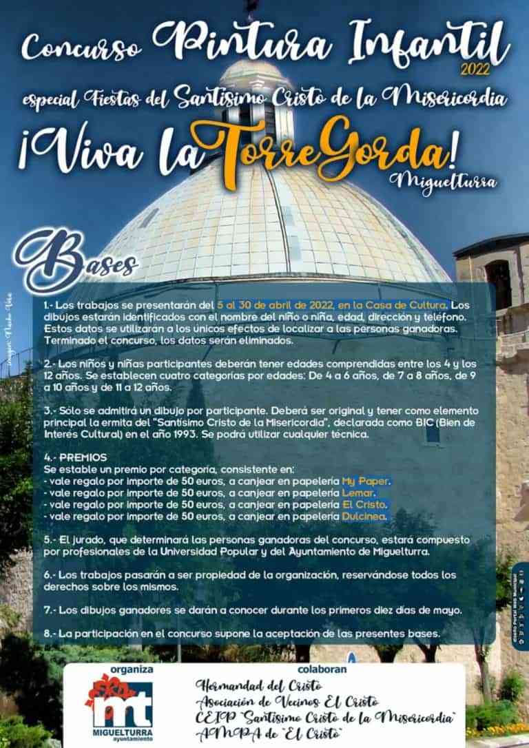 Concurso infantil de pintura, Fiestas del Santísimo Cristo de la Misericordia, ¡Viva la Torre Gorda! 2022
