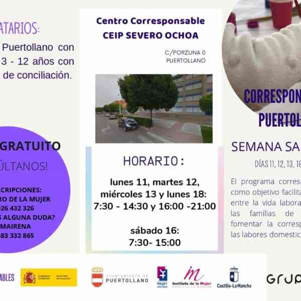 Plan Corresponsables de Puertollano ofrece actividades durante Semana Santa 2022 para familias con necesidades de conciliación