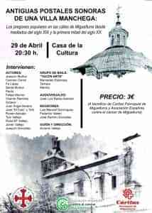 Espectáculo «Antiguas Postales Sonoras de una Villa Manchega» el 29 de abril en la Casa de Cultura de Miguelturra