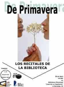Recital poético de primavera en la Biblioteca Municipal Casa de la Capellanía de Miguelturra el 20 de abril