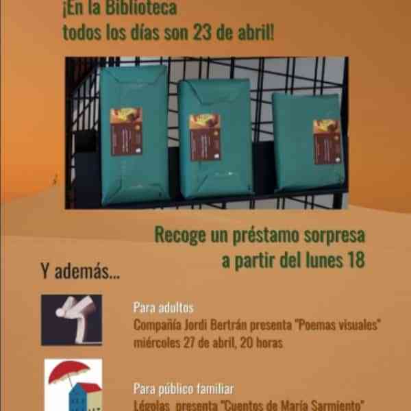 Desde hoy, 18 de abril, recoge un préstamo sorpresa en la Biblioteca Pública Municipal «Lope de Vega» de Manzanares