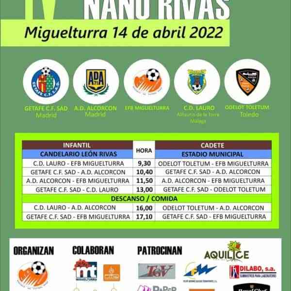 IV Torneo Nacional «Nano Rivas» el 14 de abril en Miguelturra