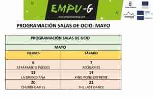Actividades del programa Empu-G en el Centro Joven de Miguelturra para el mes de mayo 2022