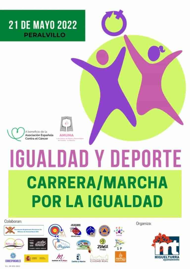 Actividad «Igualdad y Deporte. Carrera/Marcha por la Igualdad» el 21 de mayo en Peralvillo a beneficio de la AECC y AMUMA