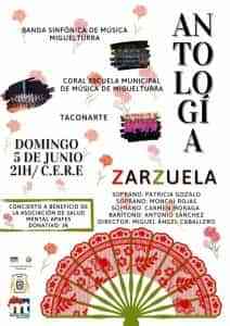 Concierto solidario Antología de la Zarzuela el 5 de junio desde las 21 horas en el CERE de Miguelturra