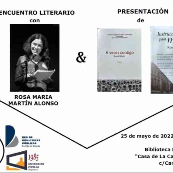 Encuentro literario con Rosa María Martín Alonso en la Biblioteca Municipal “Casa de la Capellanía” de Miguelturra el 25 de mayo