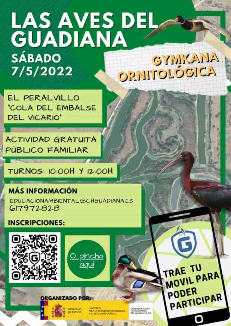 Gymkana ornitológica en Peralvillo «Las aves del Guadiana» este 7 de mayo para las familias y con inscripción gratuita