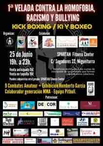 Velada Kick Boxing/K1 y Boxeo contra la homofobia, racismo y bullying en Miguelturra el 25 de junio