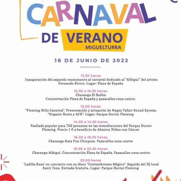 La III edición del Carnaval de Verano de Miguelturra este 18 de junio será el pistoletazo de salida de la temporada estival