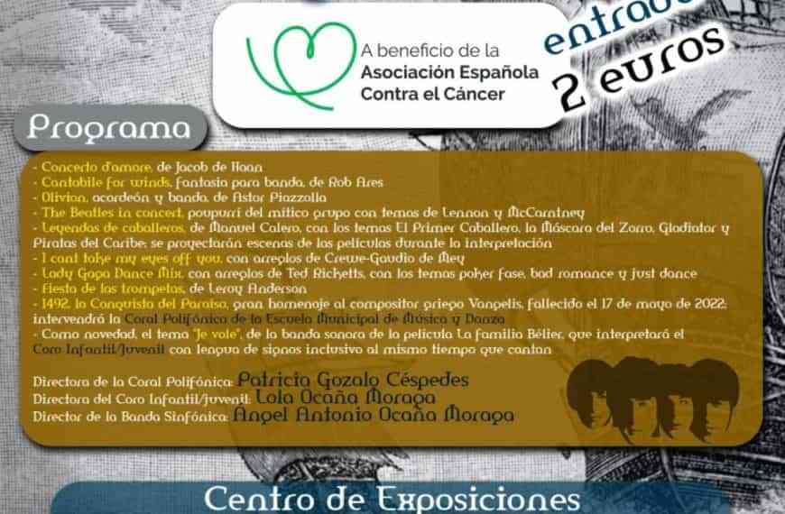 Concierto Solidario de la Escuela Municipal de Música y Danza de Miguelturra el  26 de junio en beneficio de la AECC