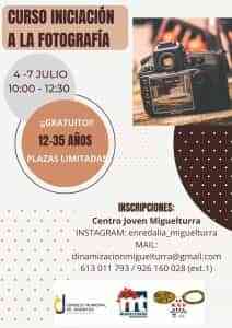 Curso gratuito de iniciación a la fotografía del 4 al 7 de julio en Miguelturra para jóvenes de 12 a 35 años