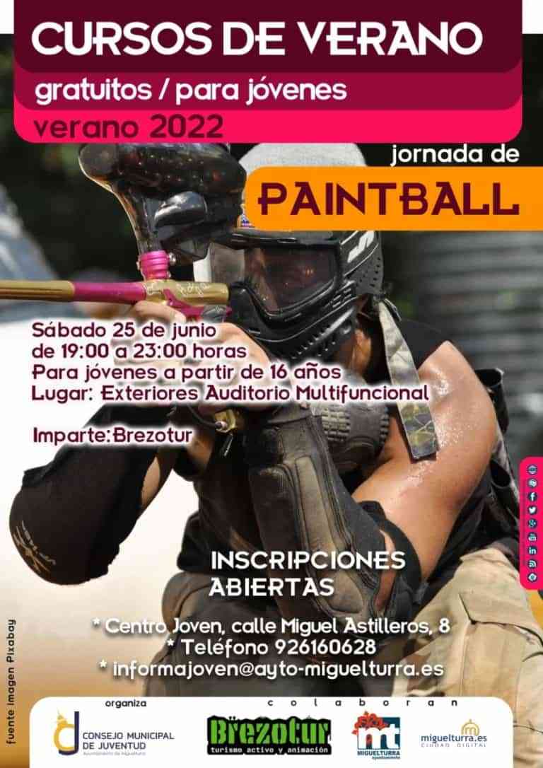 Curso de Arteterapia y Jornada de Paintball para jóvenes este junio y julio 2022 en Miguelturra ya puedes inscribirte