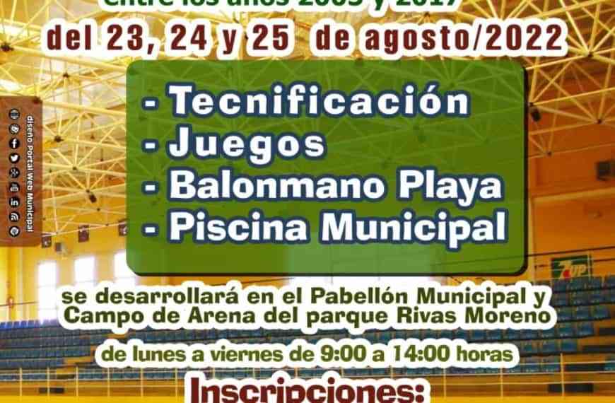 Taller gratuito de Balonmano en Miguelturra los días 23, 24 y 25 de agosto de 9 a 14 horas en el Pabellón Municipal de Deportes