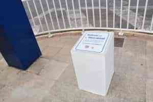 Pintada homófoba contra la placa del Bulevar por la Diversidad de Miguelturra