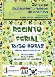 Concurso de Lanzamiento de Huesos de Aceituna el 10 de septiembre en Miguelturra